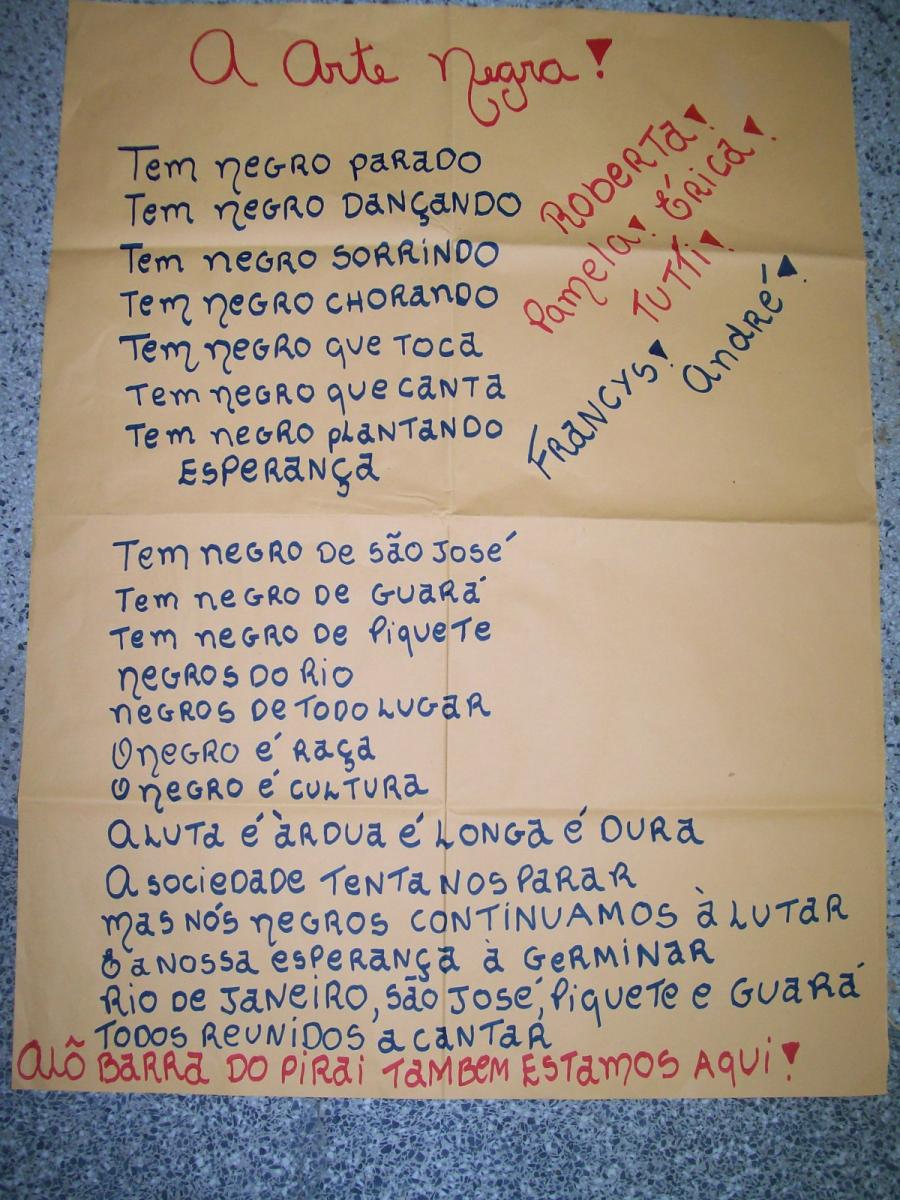 Atividade de Sensibilização – Campanha “Onde você guarda o seu racismo” (IBASE)